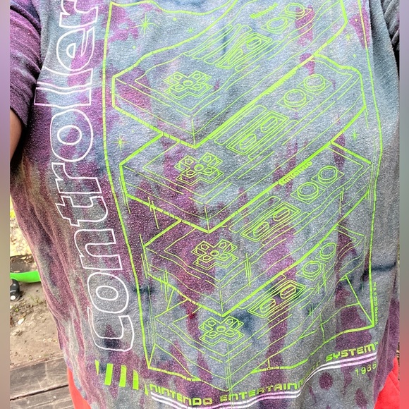 Nintendo Controller Game Atari Vintage Crop Tee Shirt Top Anime Distressed Boxy - Picture 5 of 5